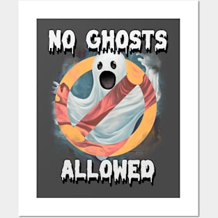 No Ghosts Allowed Spooky Ghost Halloween Boo Posters and Art